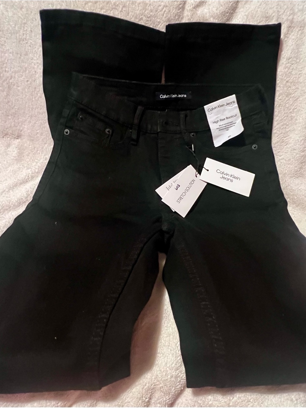 Brand new Calvin Klein Jeans Women’s  Black Bootcut Jeans with stretch.